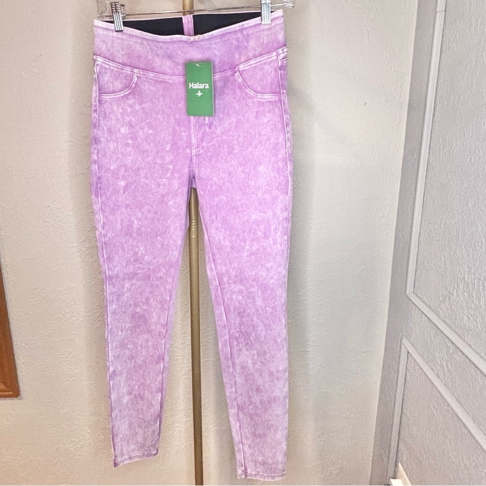 Halara Jean Jegging Legging Stretch High Waisted RARE Purple Casual MSRP $70